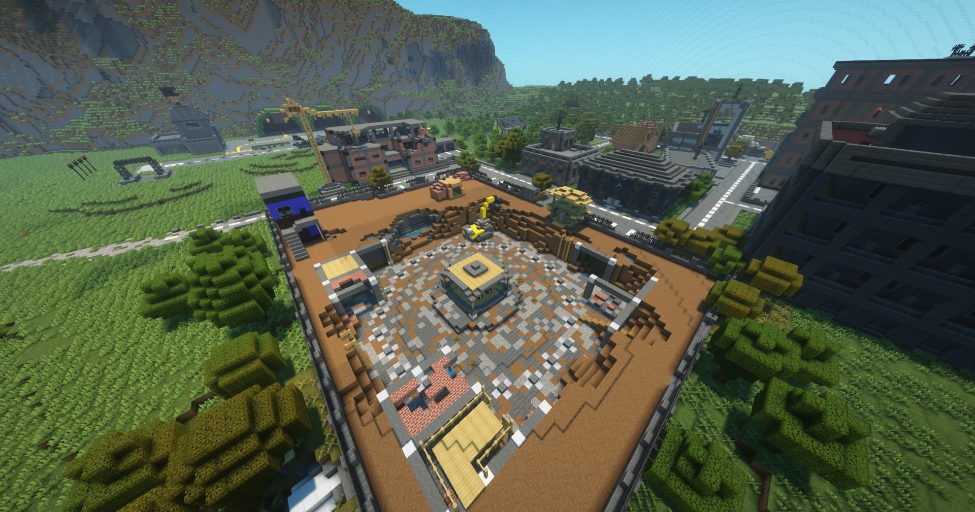 Minecraft arena skyline